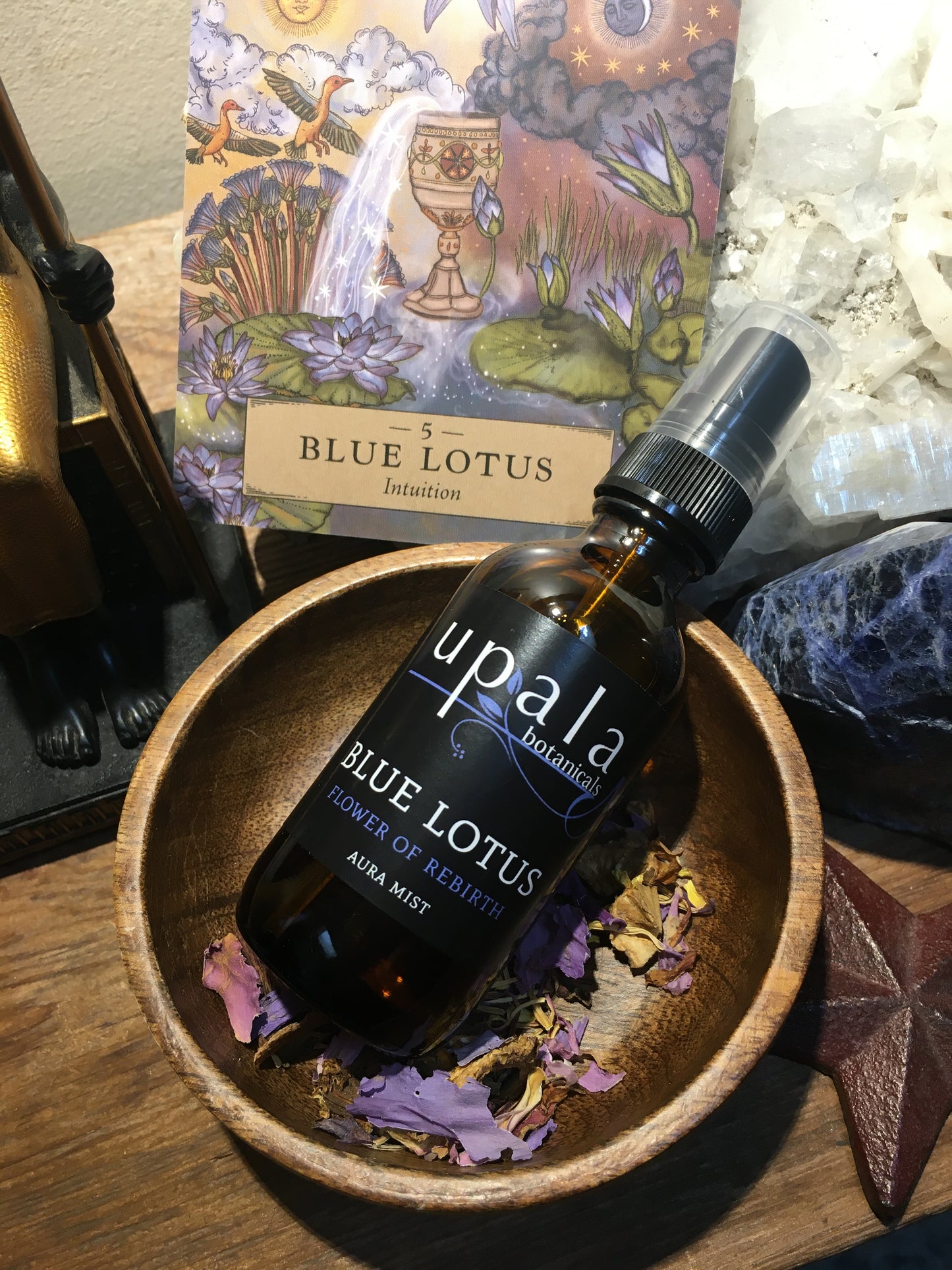 Blue Lotus Aura Mist - Sacred Floral for Expansion, Devotion & Inner Stillness · Ethereal & luminous with soft aquatic floral presence that opens perception, quiets the mind, & invites reverence and meditation