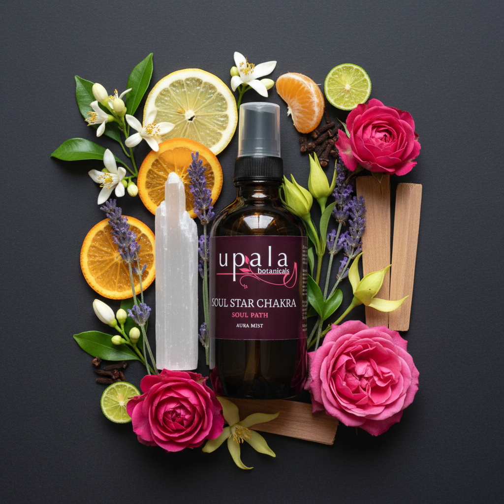 Soul Star Chakra Aura Mist - with full rose blooms