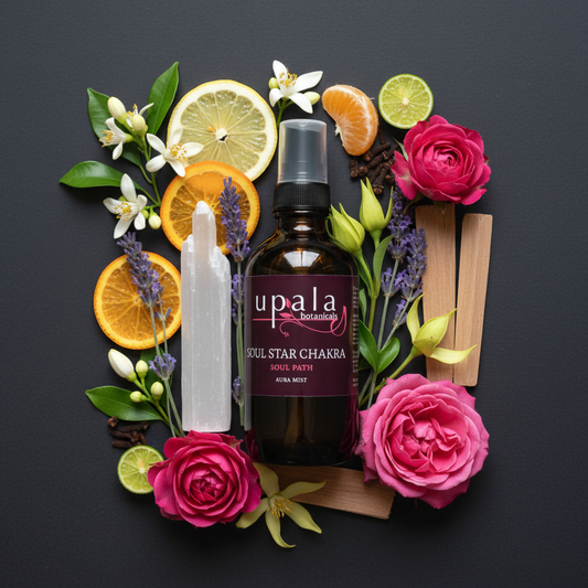 Soul Star Chakra Aura Mist - with full rose blooms