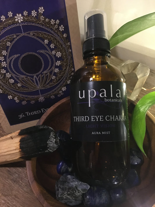 Third Eye Chakra Aura Mist - Ajna · Inner Vision · Herbal, cool-clear aromatics that calm the mind and sharpen intuitive perception