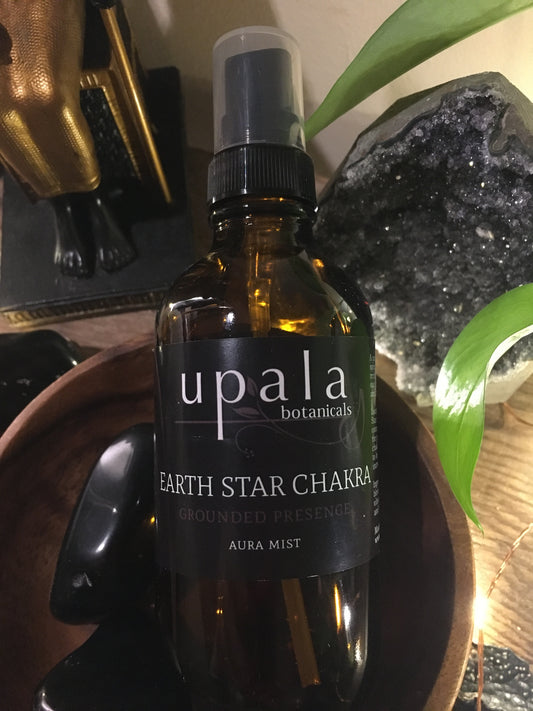 Earth Star Chakra Aura Mist - Gaia Gateway · Deep Grounding · Warm, mineral-rich, earthen aromatics anchoring spirit fully into the body