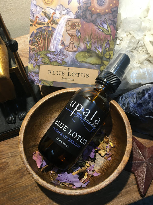 Blue Lotus Aura Mist - Sacred Floral for Expansion, Devotion & Inner Stillness · Ethereal & luminous with soft aquatic floral presence that opens perception, quiets the mind, & invites reverence and meditation