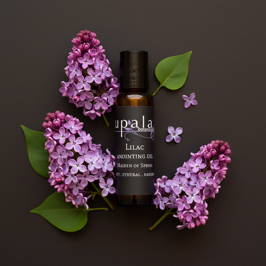 Lilac Anointing Oil - sparser asymmetrical arrangement